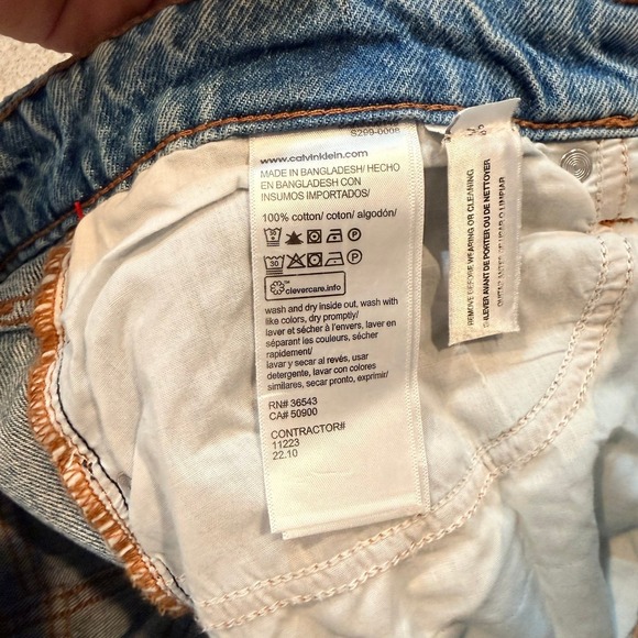 Calvin Klein Mens Slim Fit Desert Blue Jeans Blue  32x31 40JP770 - Picture 7 of 11